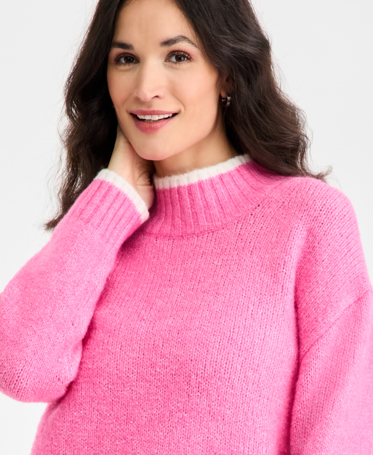 On 34th Women's Long-Sleeve Mock-Neck Sweater, Macy's Exclusive