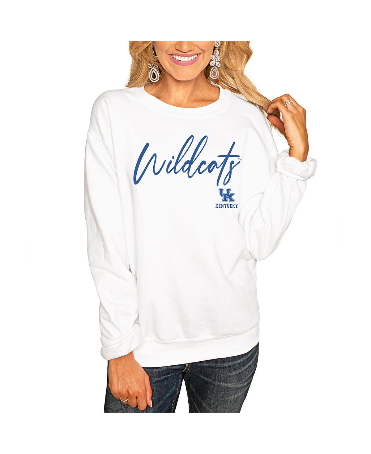 Gameday Couture Women's White Kentucky Wildcats Win The Day Pullover Sweatshirt In White