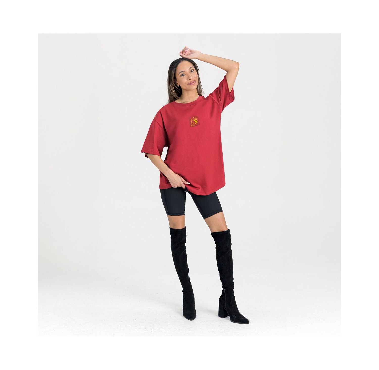 Women's Cardinal USC Trojans Oversized Back at Ya T-Shirt