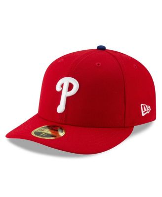 Men's Red Philadelphia Phillies 2025 MLB Postseason Side Patch Low Profile 59FIFTY Fitted Hat