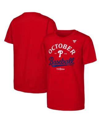 Fanatics - Big Boys and Girls Red Philadelphia Phillies 2025 MLB Postseason Locker Room T-Shirt