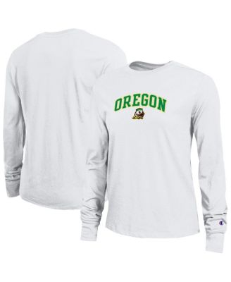 Champion - Women's White Oregon Ducks Arch Over Logo Long Sleeve T-shirt