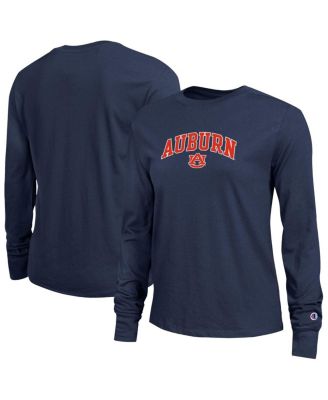 Women's Navy Auburn Tigers Arch Over Logo Long Sleeve T-Shirt