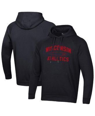 Under Armour - Men's Black Wisconsin Badgers 2025 Sideline Rival Fleece Hoodie