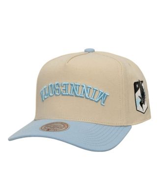 Mitchell & Ness - Men's Cream/Light Blue Minnesota United FC Upside Down Pro Pinch Snapback Hat