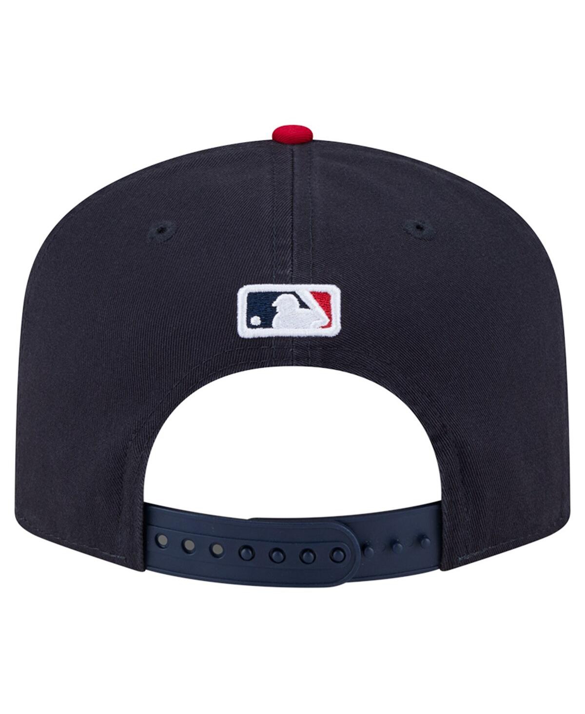 New Era Men's Navy Atlanta Braves Team 19twenty Adjustable Hat In Black