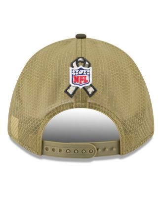 Big Boys and Girls Green/Dark Green Minnesota Vikings 2025 Salute to Service 9FORTY A-Frame Adjustable Hat