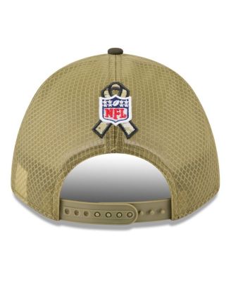 Big Boys and Girls Green/Dark Green Pittsburgh Steelers 2025 Salute to Service 9FORTY A-Frame Adjustable Hat