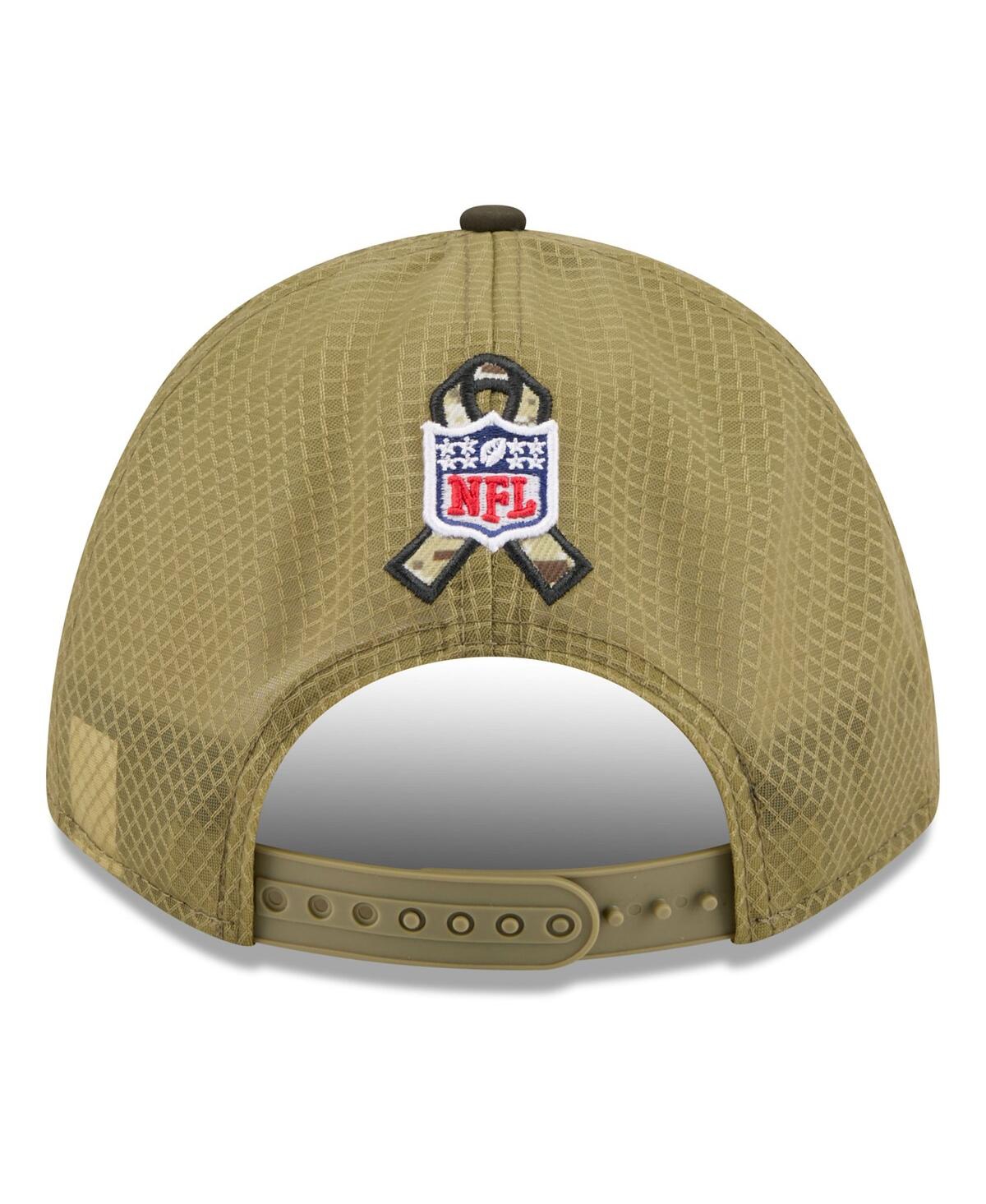 New Era Men's Green Los Angeles Rams 2025 Salute To Service 9forty A-frame M-crown Adjustable Hat In Green