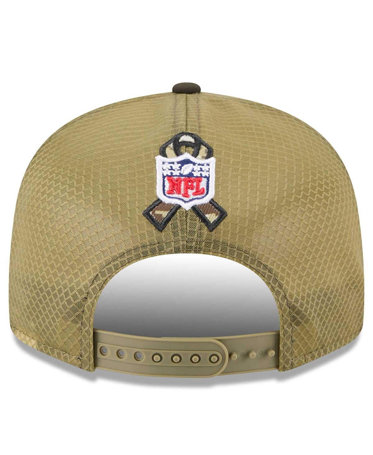 New Era Men's Dark Green New Orleans Saints 2025 Salute To Service Split Panel 9fifty Snapback Hat In Green