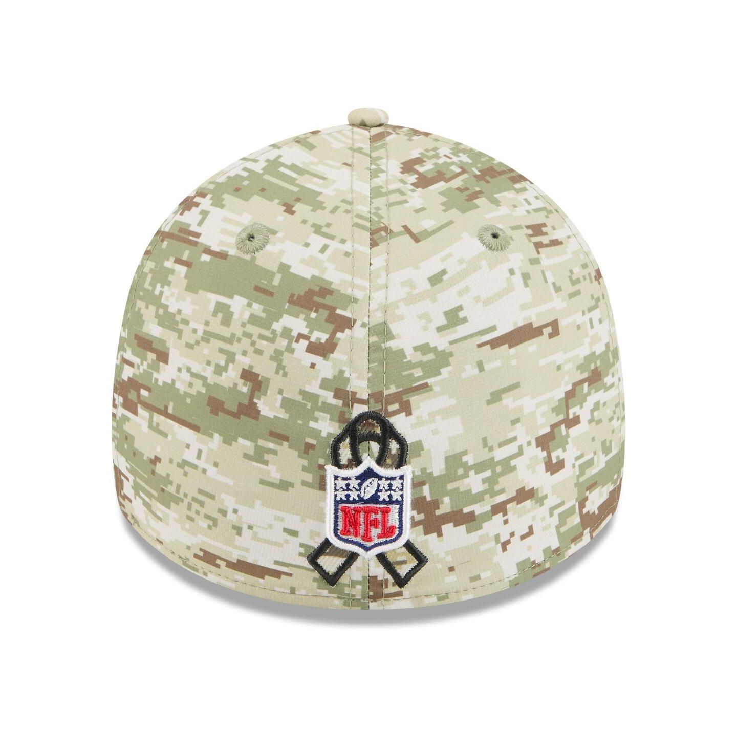 Мужская кепка New Era Camo/Dark Green/Dark Green Cincinnati Bengals 2025 Salute to Service 39THIRTY Flex Hat — фото 2