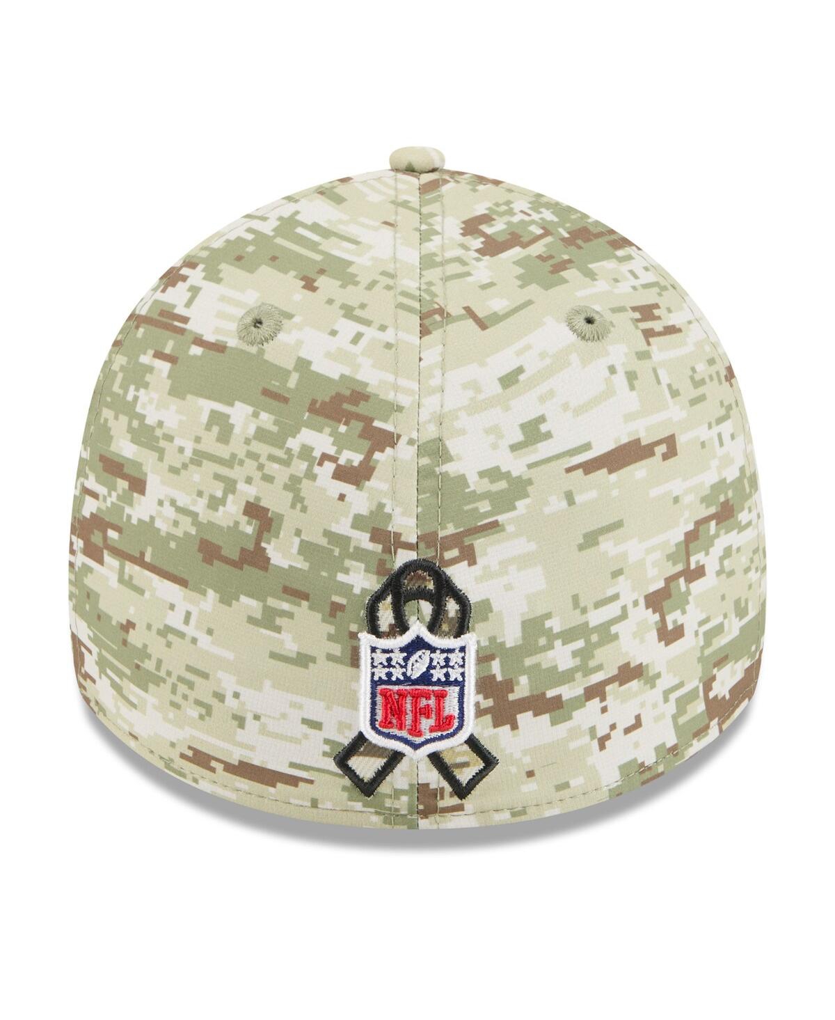 New Era Men's Camo/dark Green/dark Green Cincinnati Bengals 2025 Salute To Service 39thirty Flex Hat In Gray