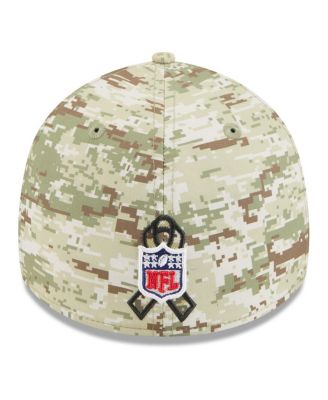 Men's Camo, Dark Green Dallas Cowboys 2025 Salute to Service 39THIRTY Flex Hat