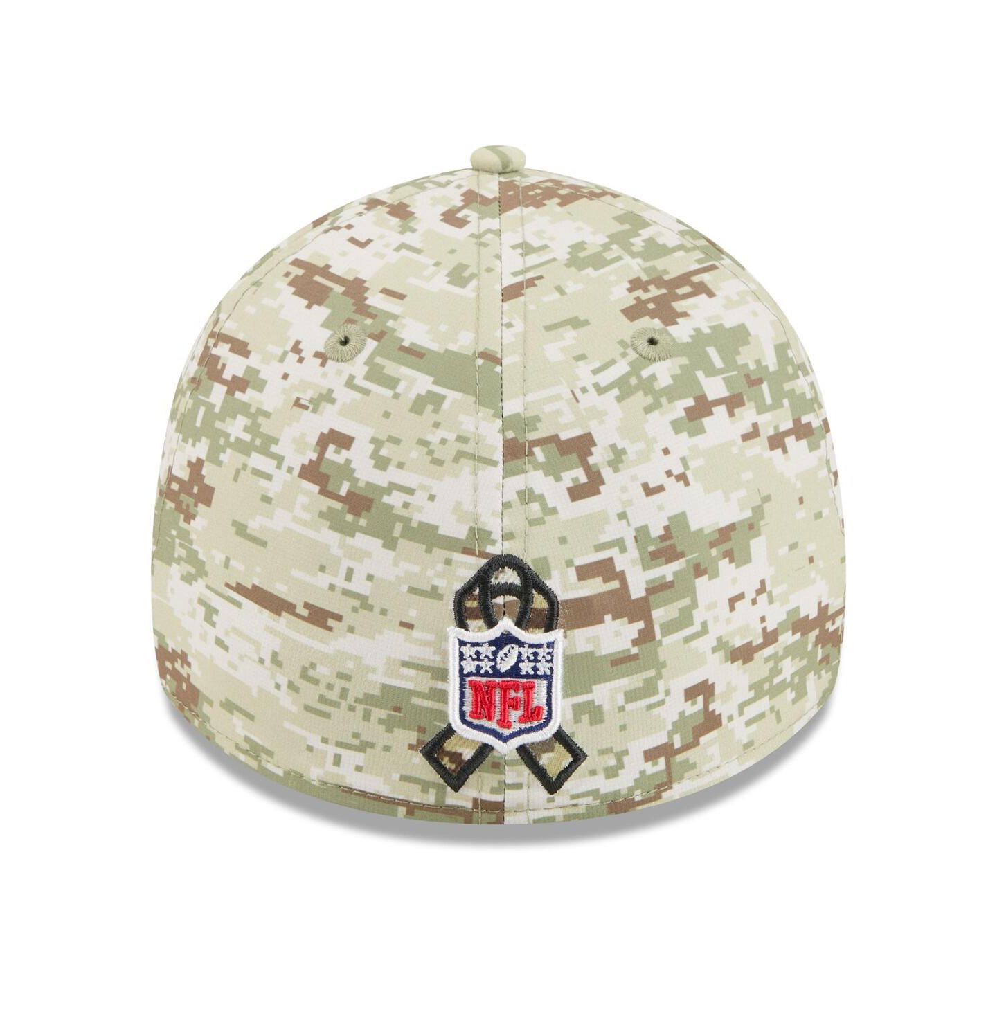 Мужская кепка New Era Camo/Dark Green Tennessee Titans 2025 Salute to Service 39THIRTY Flex Hat — фото 2