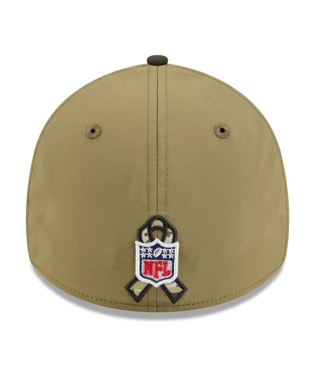 New Era Men's Green/dark Green Carolina Panthers 2025 Salute To Service 39thirty Flex Hat In Green