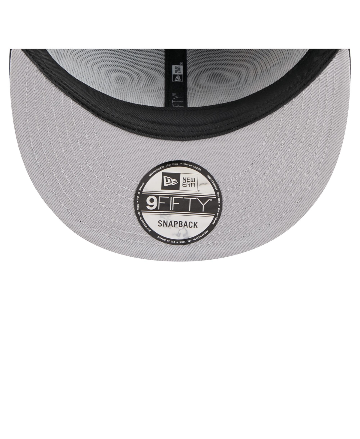 New Era Men'sâ Black Original 6 Allover Logos 9fifty Snapback Hat In Black