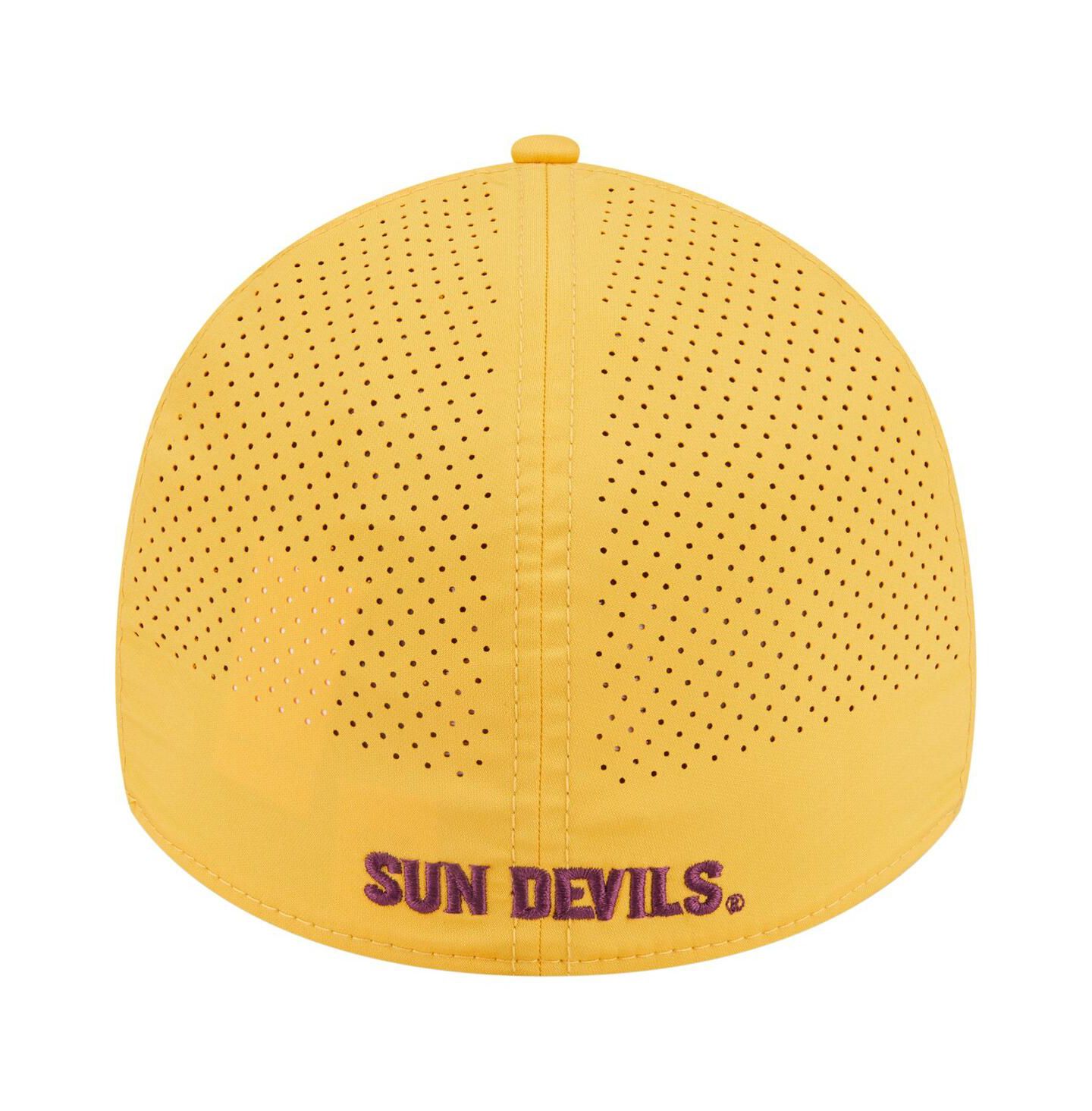 Мужская кепка New Era Gold Arizona State Sun Devils Rope 39THIRTY Flex Hat — фото 2