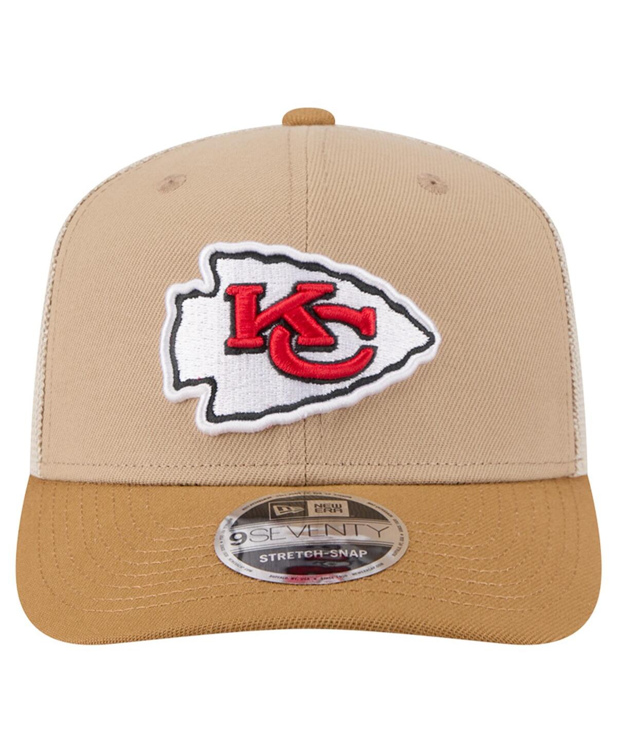 New Era Men'sâ Light Beige Kansas City Chiefs Two-tone Trucker 9seventy Adjustable Hat In Brown