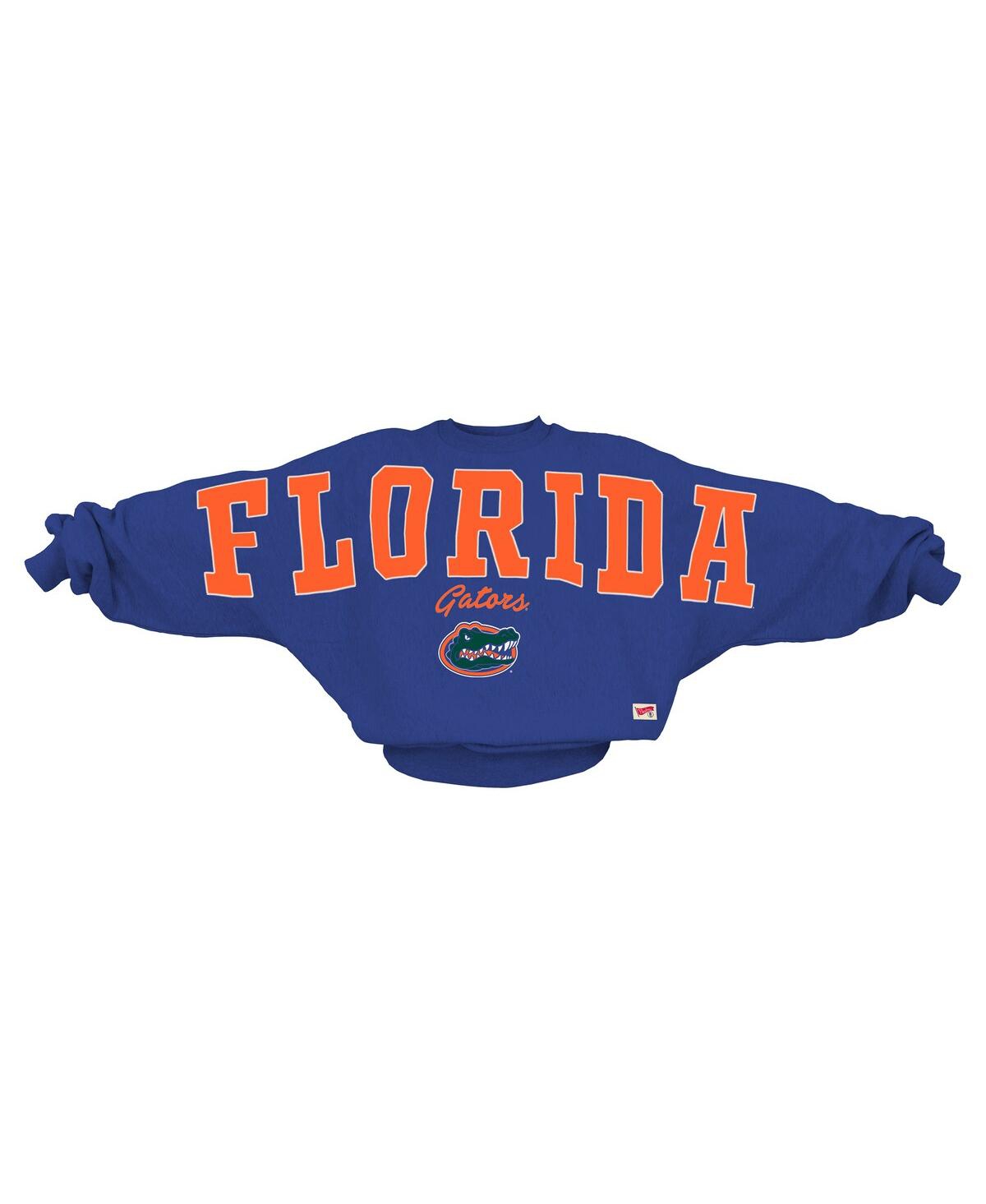 Pressbox Women's Royal Florida Gators Flannigan Oversized Dolman Pullover Sweatshirt In Blue
