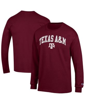 Champion - Men's&nbsp;Maroon Texas A M Aggies Arch Over Logo Long Sleeve T-Shirt