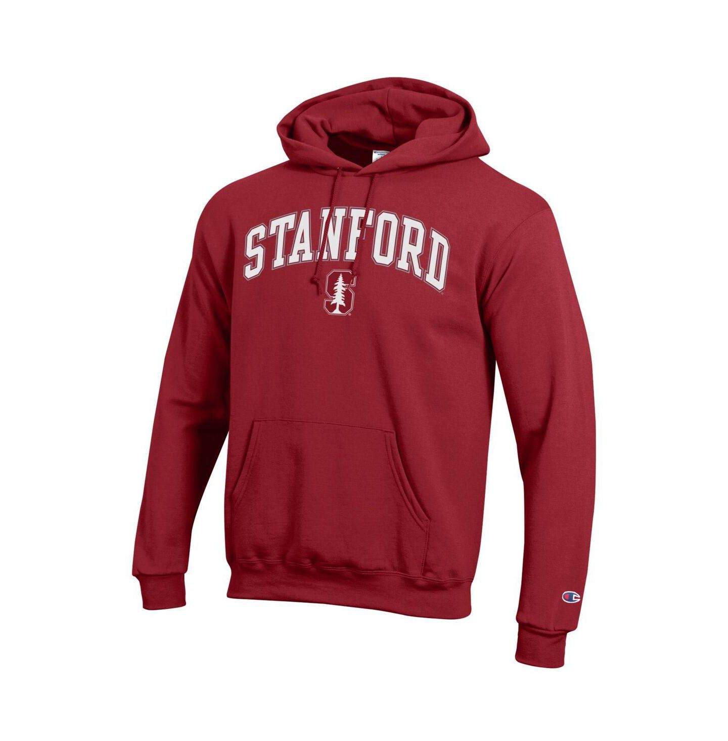 Мужское худи Champion Cardinal Stanford Cardinal Arch Over Logo Pullover, цвет: Чёрный — фото 5
