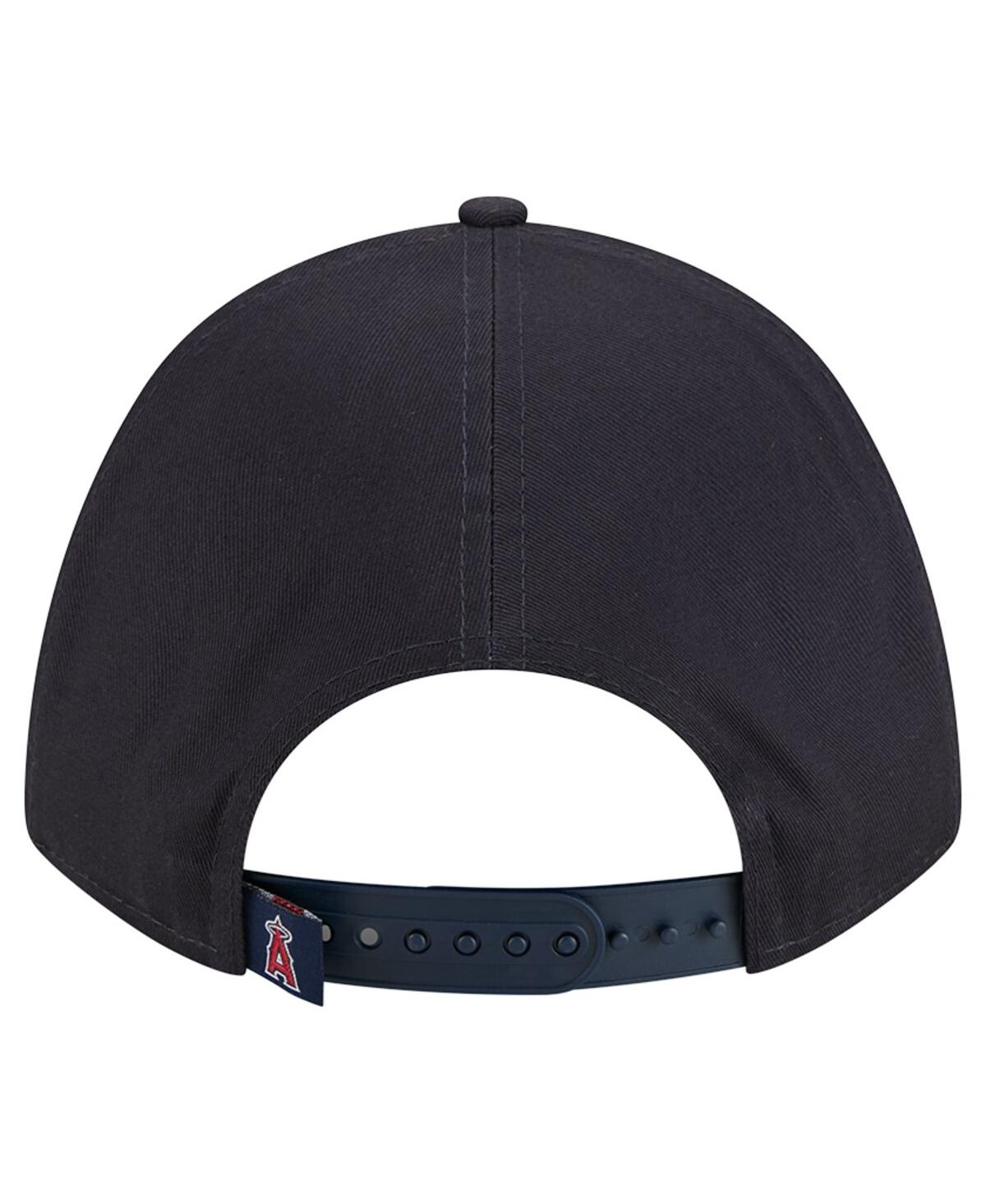 New Era Women's Navy Los Angeles Angels Metallic A-frame 9forty Adjustable Hat In Black
