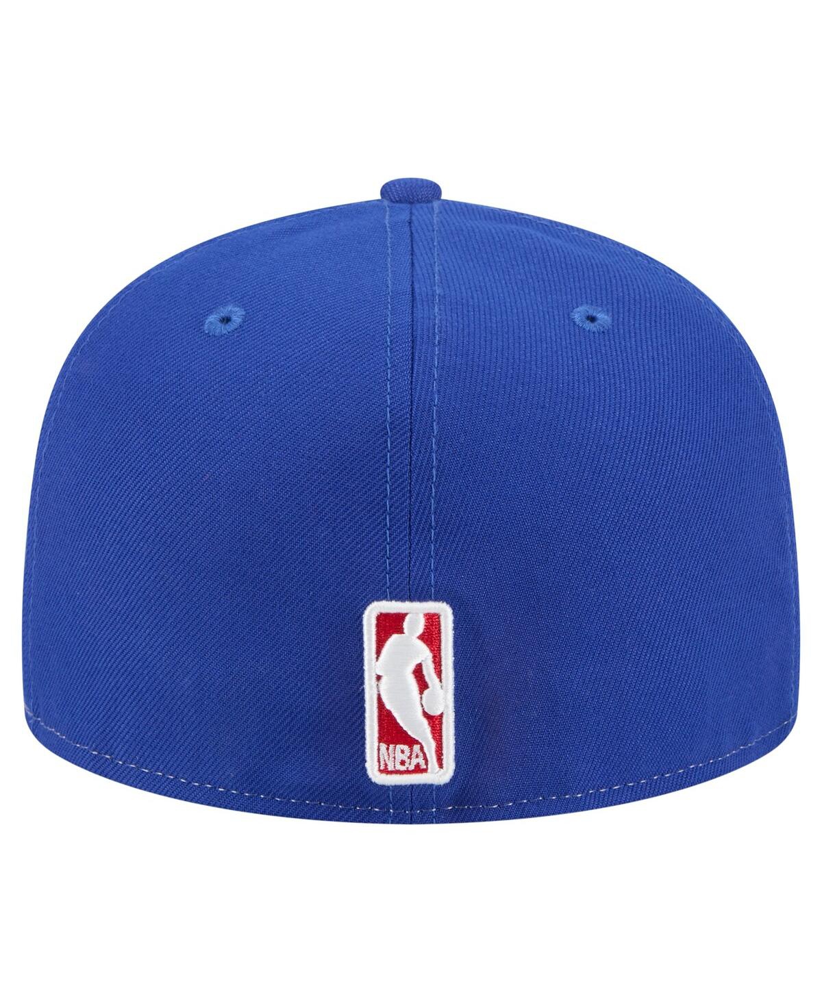 New Era Men's White/royal Philadelphia 76ers Repeat 59fifty Fitted Hat In Brown