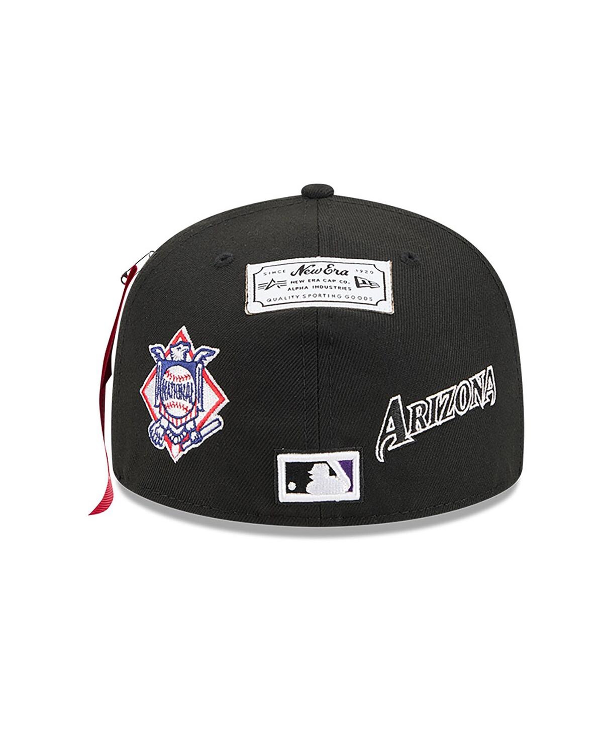 New Era X Alpha Industries Men's Black Arizona Diamondbacks 59fifty Fitted Hat In Brown