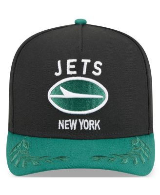 Big Boys and Girls Black/Green New York Jets 2025 NFL Draft A-Frame 9FIFTY Snapback Hat