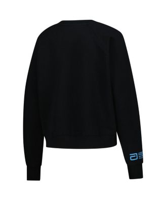 Women's Black Abbott World Marathon Majors Ashlyn French Terry Raglan Crewneck Sweatshirt