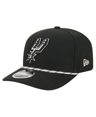 New Era - Men's Black San Antonio Spurs Rope 9SEVENTY Adjustable Hat