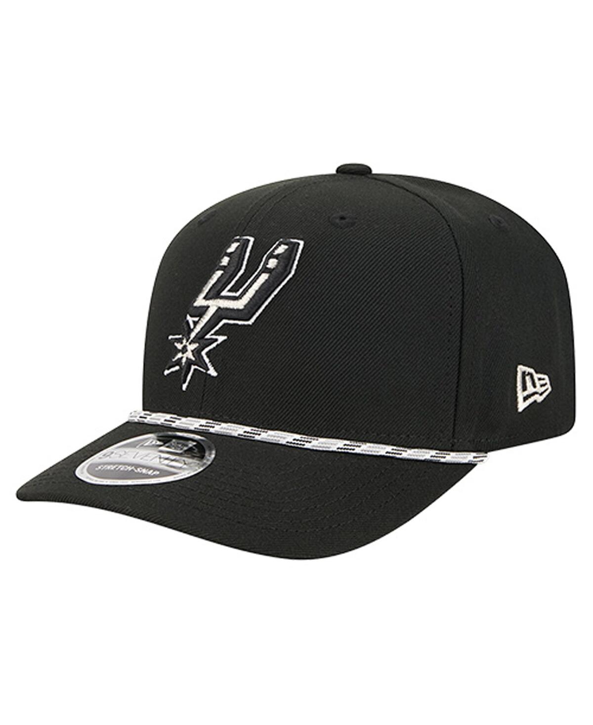 New Era Men's Black San Antonio Spurs Rope 9seventy Adjustable Hat In Black