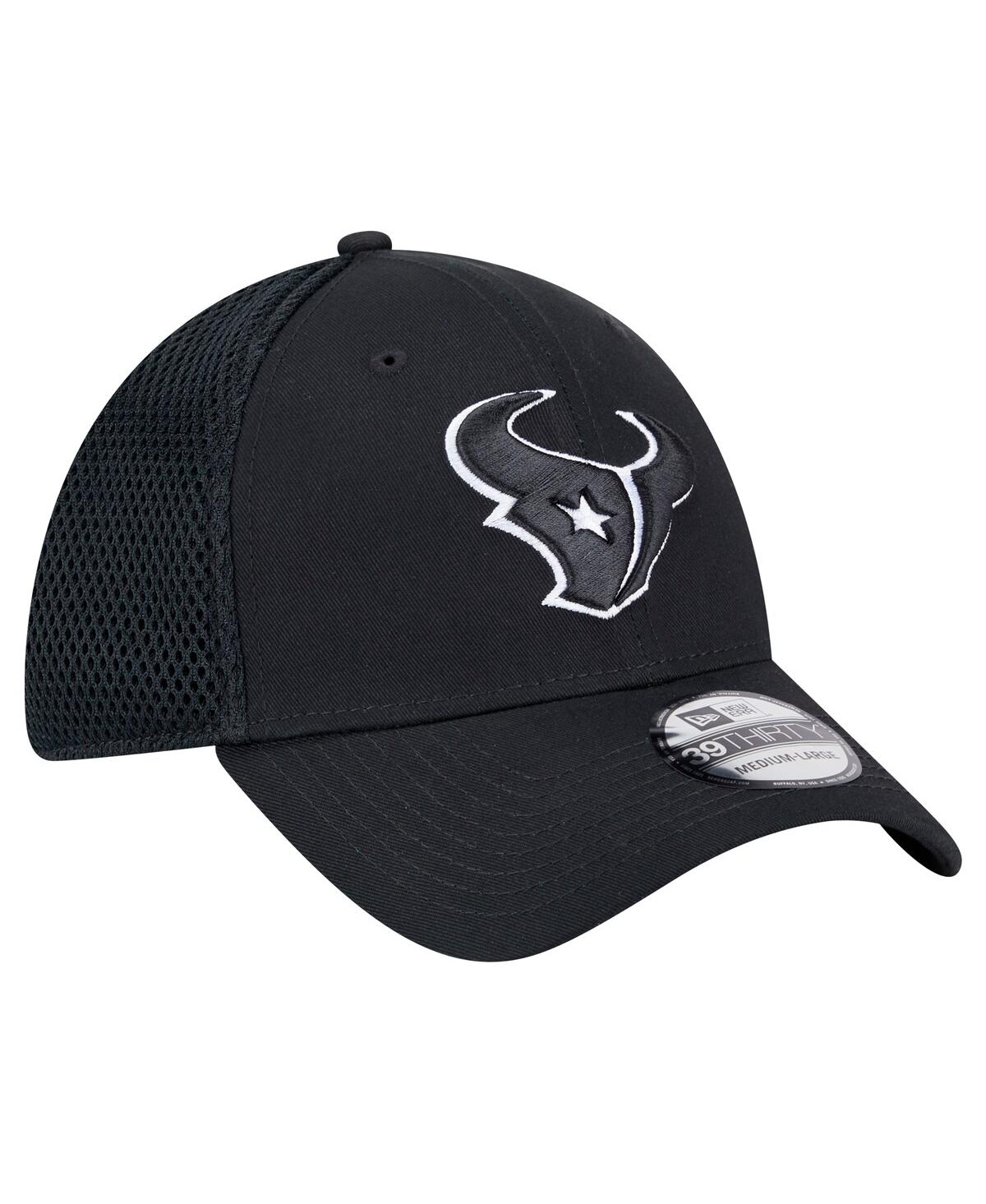New Era Men'sâ Black Houston Texans Main Neo 39thirty Flex Hat In Black