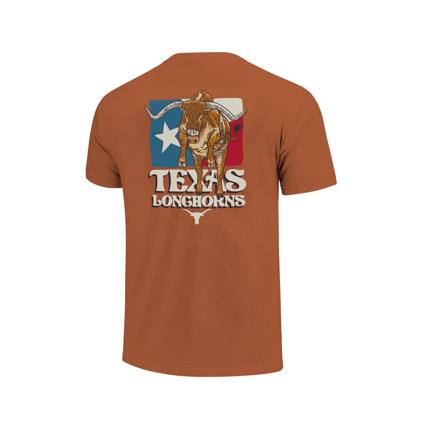Футболка Image One Burnt Orange Texas Longhorns Hyper Local Bevo State Flag — фото 2