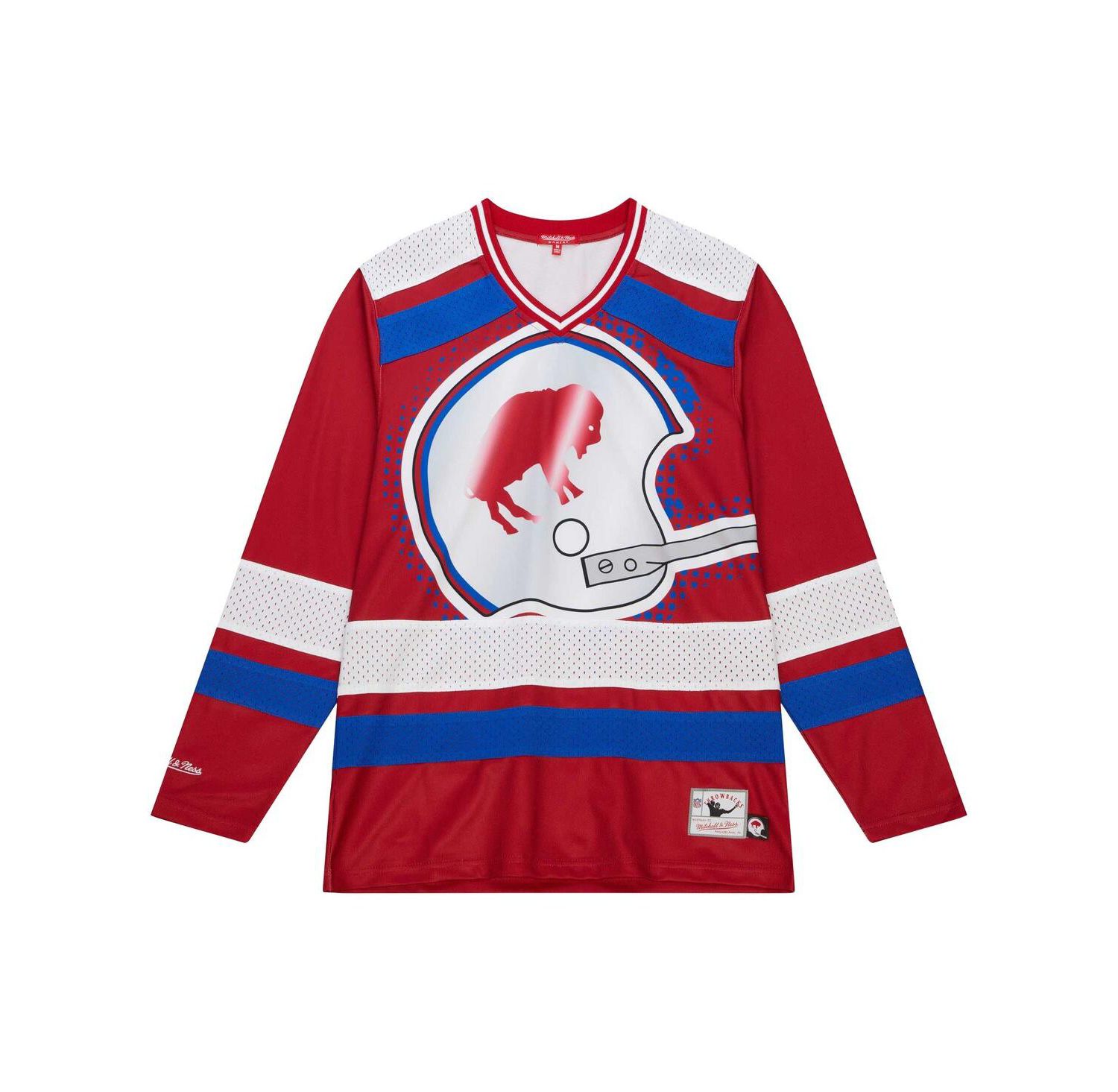 Women's Red Buffalo Bills Big Face 7.0 Long Sleeve Jersey T-Shirt