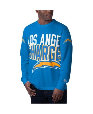 Starter - Men's Powder Blue Los Angeles Chargers Clutch Hit Long Sleeve T-Shirt