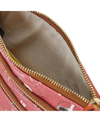 Alabama Crimson Tide Football Halftime Triple Zip Crossbody Bag