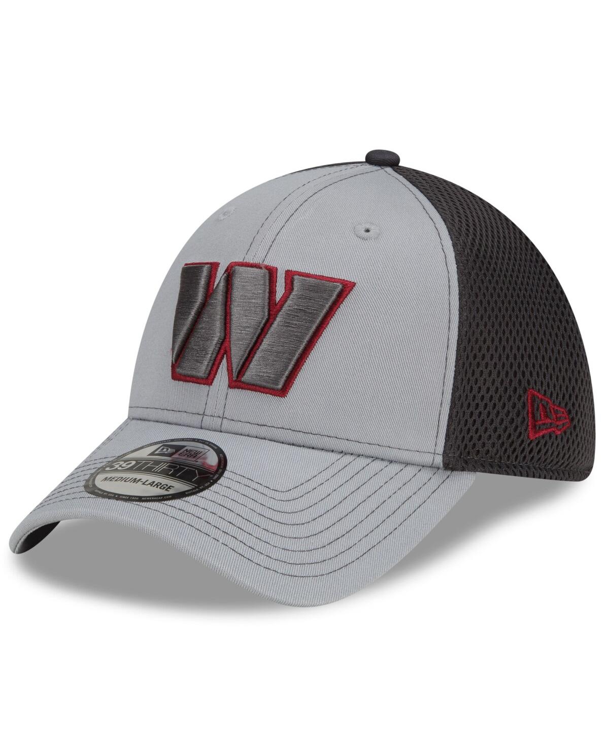 New Era Men'sâ Gray/graphite Washington Commanders Grayed Out Neo 2 39thirty Flex Hat In Gray