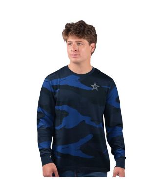 Starter - Men's Navy Dallas Cowboys Thursday Night Gridiron Long Sleeve T-Shirt