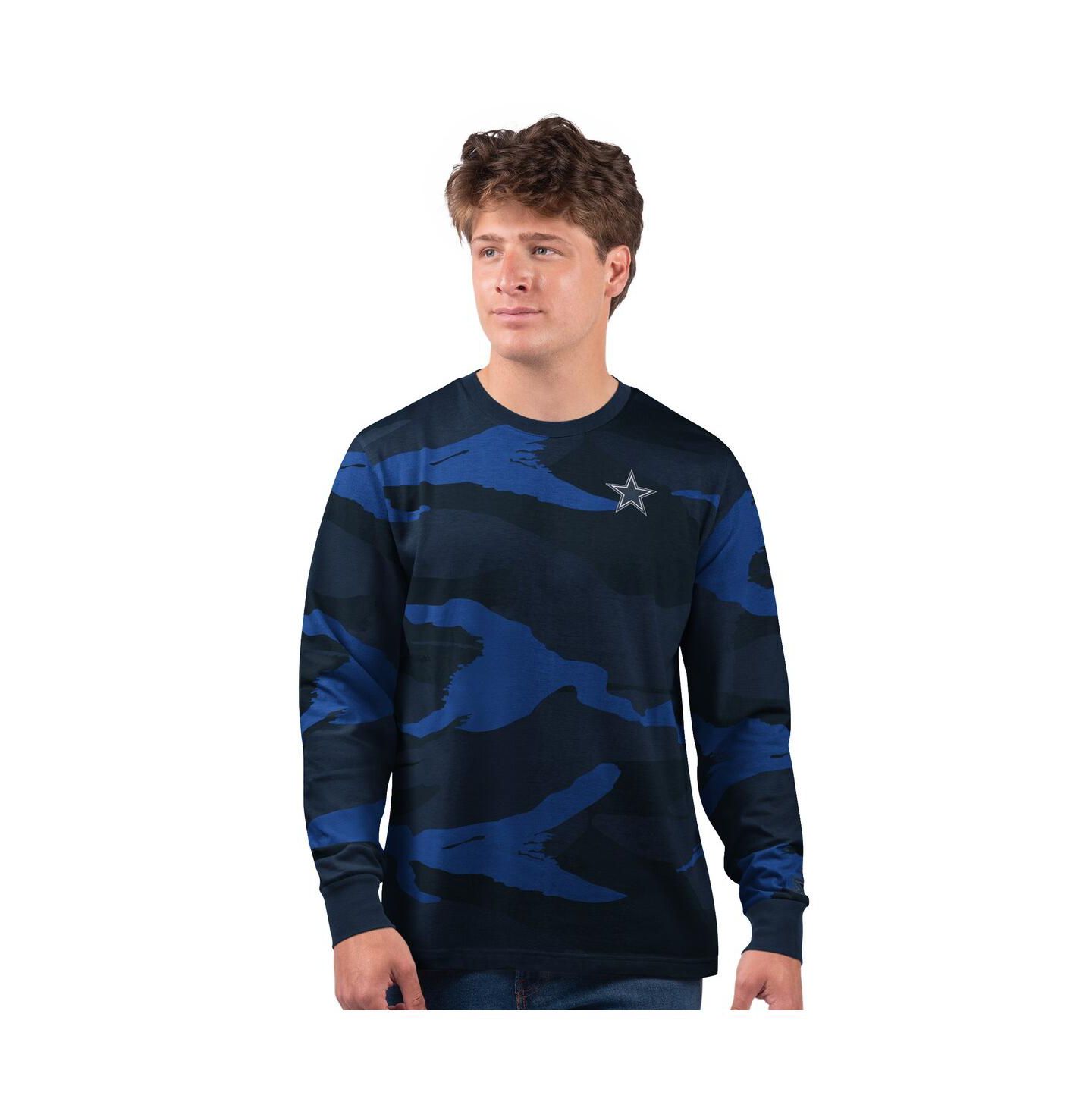 Мужская футболка Starter Navy Dallas Cowboys Thursday Night Gridiron Long Sleeve — фото 1