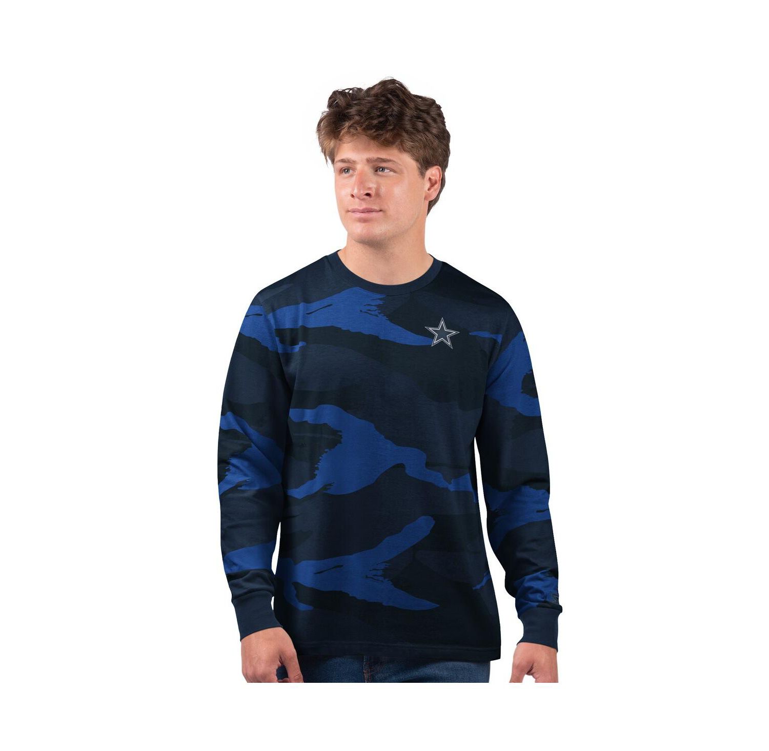Men's Navy Dallas Cowboys Thursday Night Gridiron Long Sleeve T-Shirt
