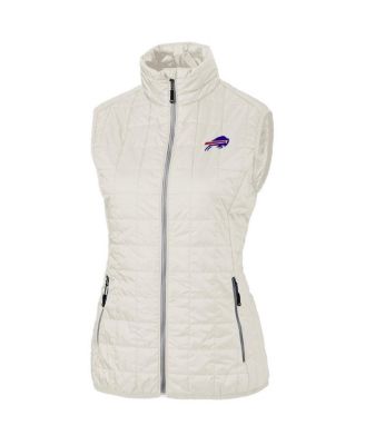Cutter & Buck - Women's Cream Buffalo Bills Rainier PrimaLoft Eco Full-Zip Vest