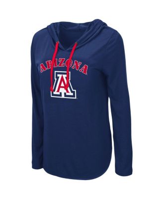 Women's Navy Arizona Wildcats My Lover Lightweight Hooded Long Sleeve T-Shirt