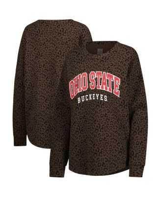 Gameday Couture - Women's Brown Ohio State Buckeyes Leopard Oversized Sweatshirt