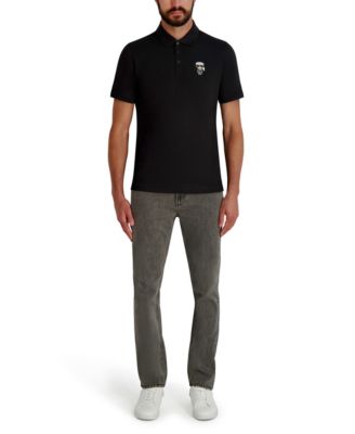 Men's 3-Button Placket Short-Sleeve Polo Shirt