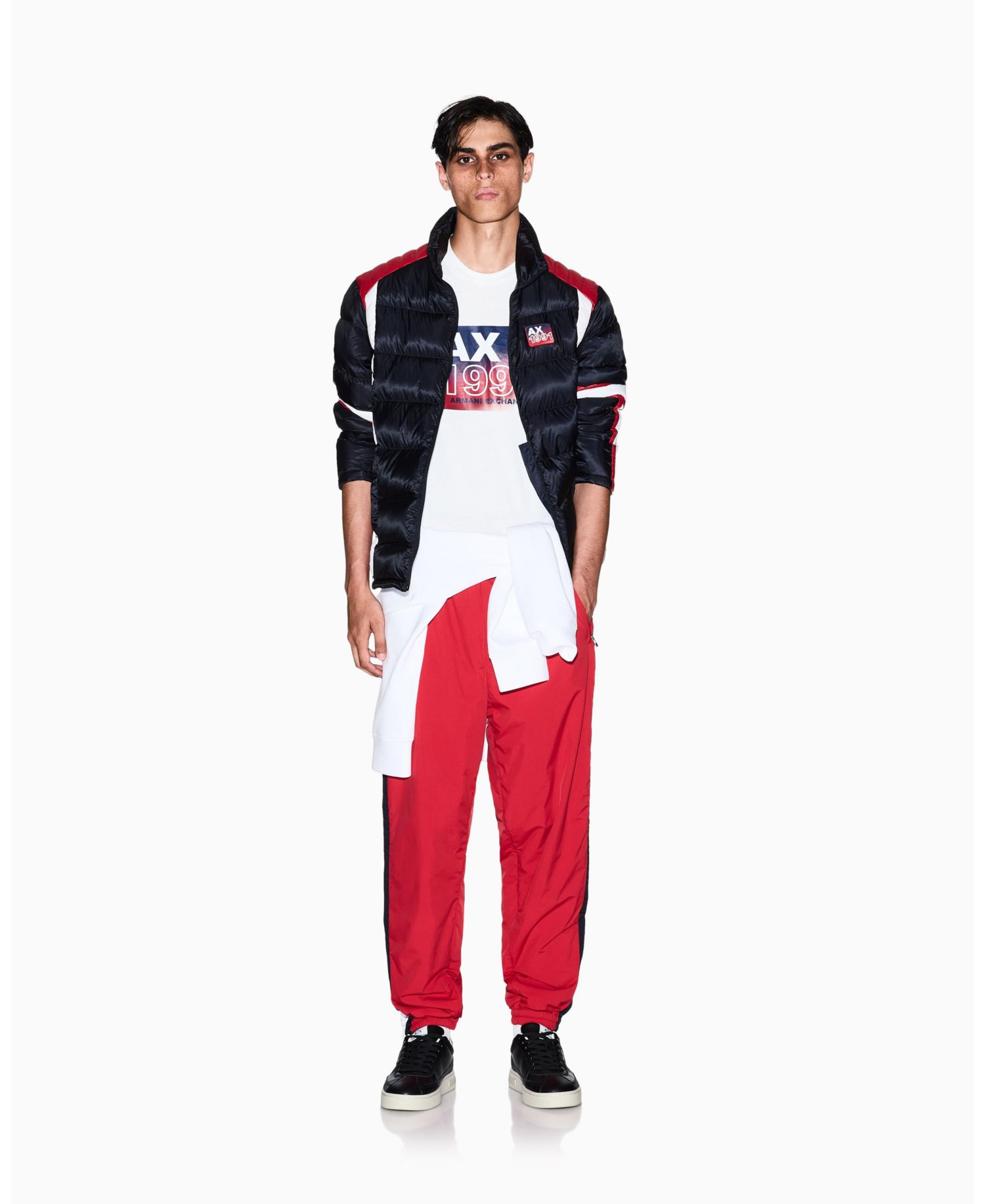 Men's Grid Box Logo Badge Graphic T-Shirt