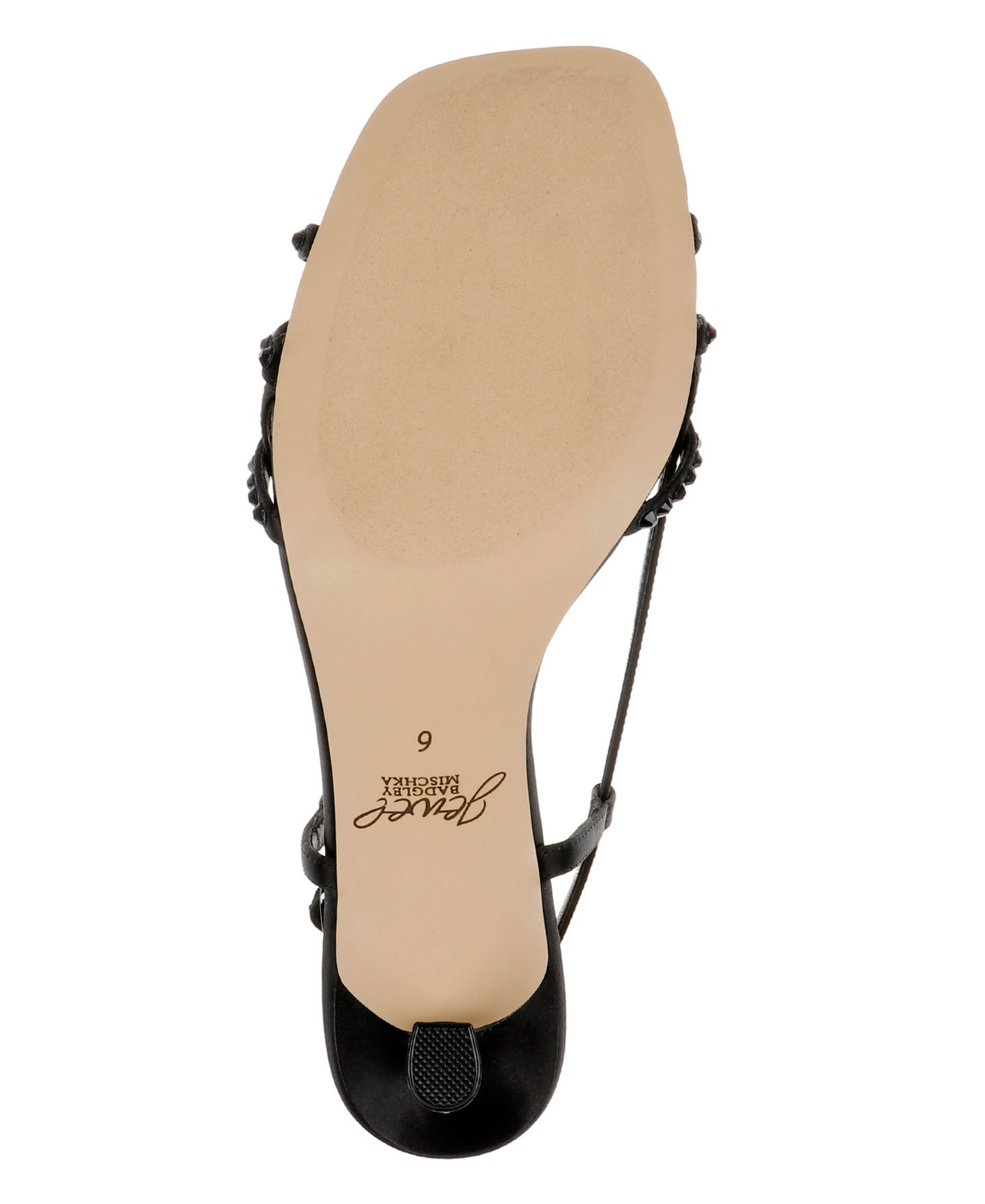 Женские сандалии Jewel Badgley Mischka Isabela, цвет: Чёрный атласный — фото 5