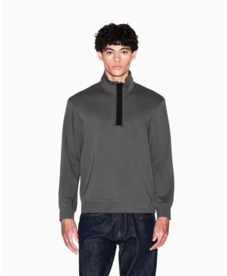 A|X Armani Exchange - Men's Grosgrain Logo Fleece Quarter Zip Sweatshirt