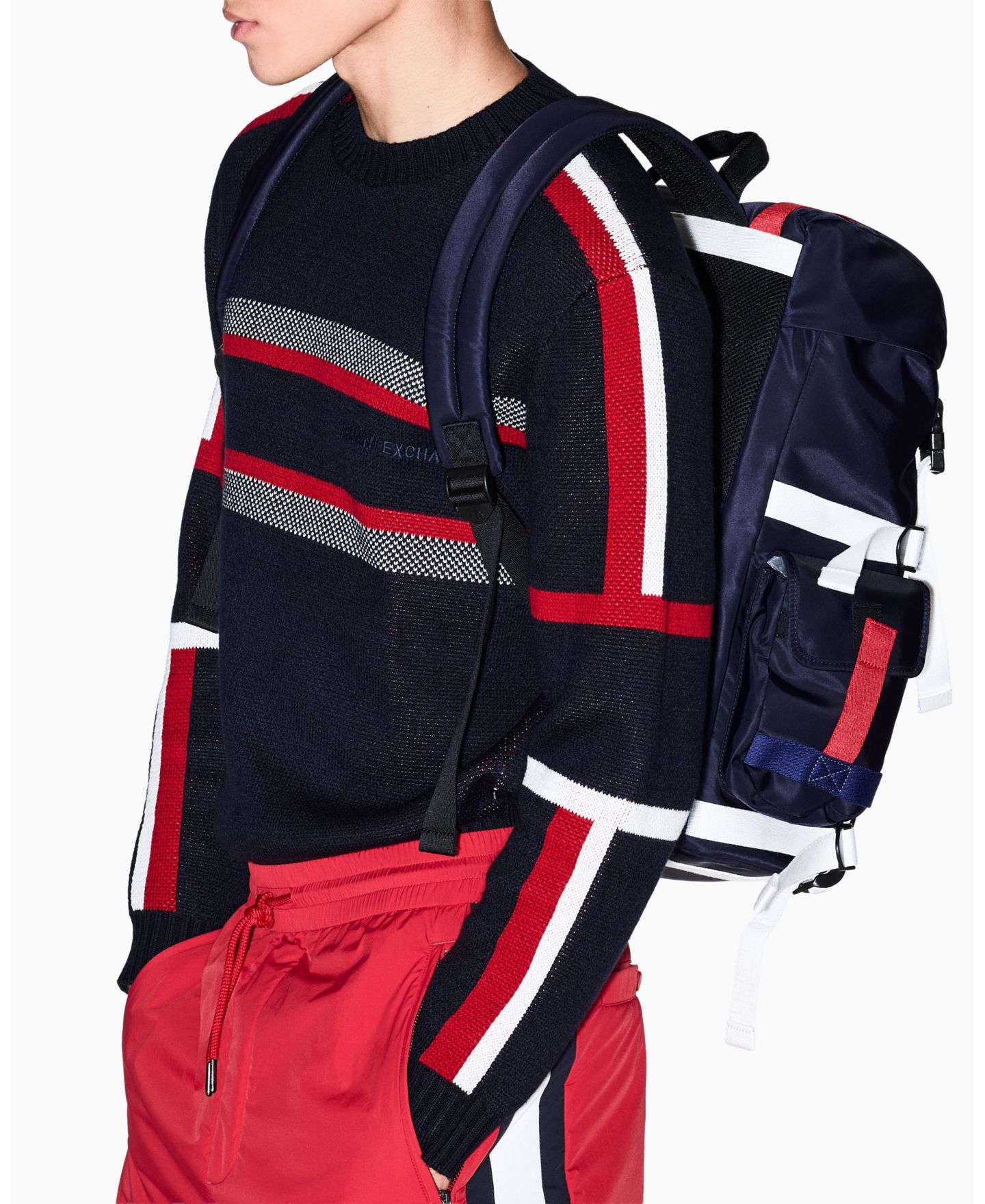 Мужской свитер A|X Armani Exchange Color Block Tape — фото 3
