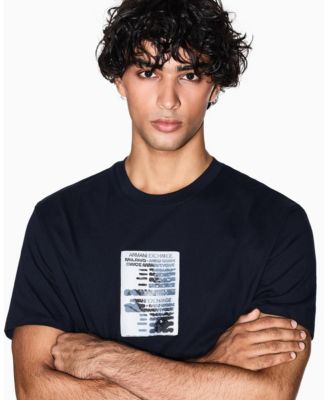 Men's Heavy Jersey Center Chest Grid Box T-Shirt